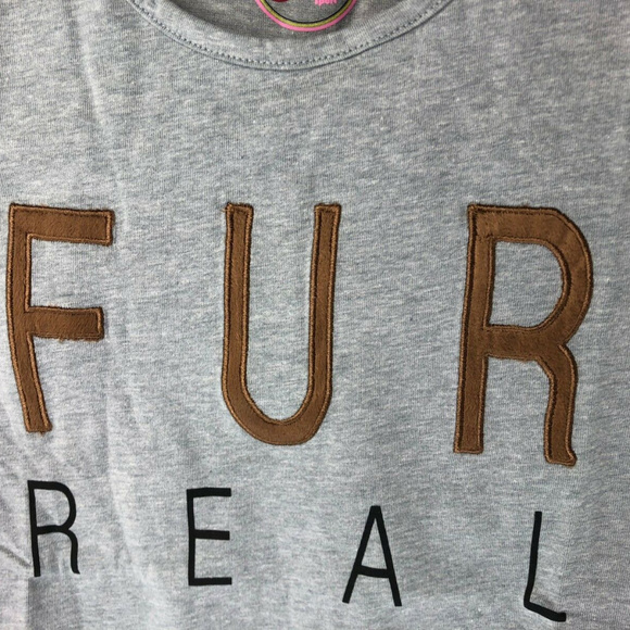 Dream Star Girls Long Sleeve Faux Fur Applique Tee - Picture 5 of 6